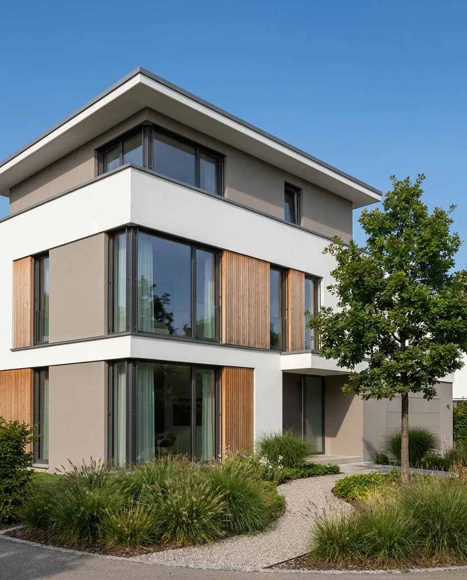 Modernes Einfamilienhaus als Beispiel-Immobilie für den Provisionsrechner